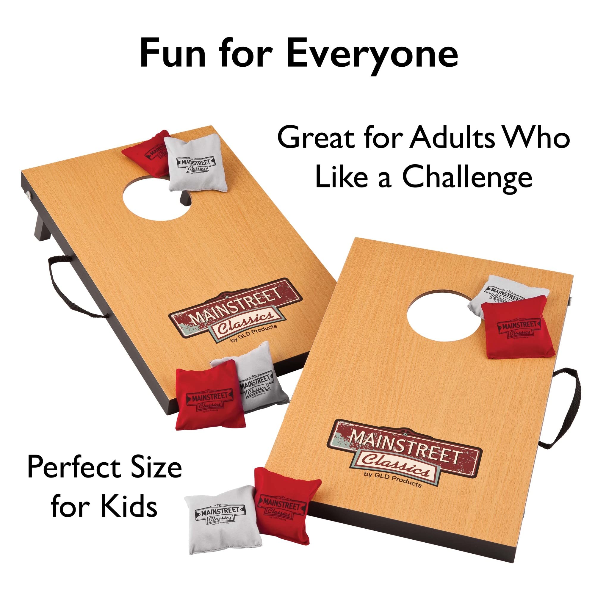 Mainstreet Classics Micro Bean Bag Toss: Travel Sized, (16'' X 10.5'' Boards) Mini Cornhole Game Set