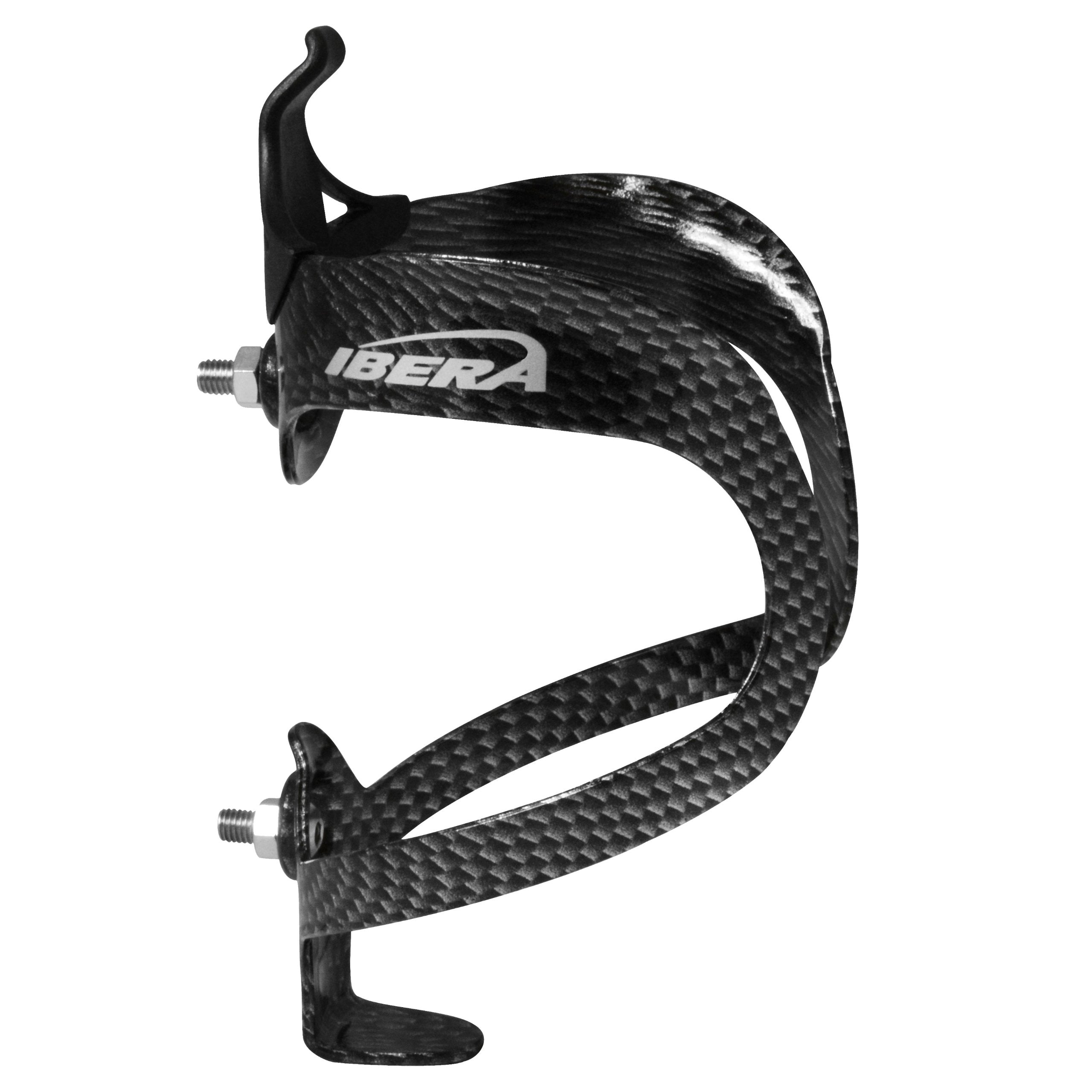 Ibera Bicycle Lightweight Aluminum Water Bottle Cage, Carbon Pattern
