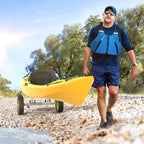 Bonnlo Kayak Cart Dolly Plug-In Kayak Wheels Width Adjustable 6.3''-18.7'' Detachable Canoe Cart 1'' Diameter Posts With 12'' So