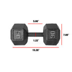CAP Barbell Cast Iron Hex Dumbbell, Black, Single, 90 lb