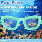Vvinca Kids Swim Goggles, 2 Packs Toddlers Swimming Goggles Bungee Strap No Hair Pulling Anti-Fog Uv Protection Leak-Proof Sungl