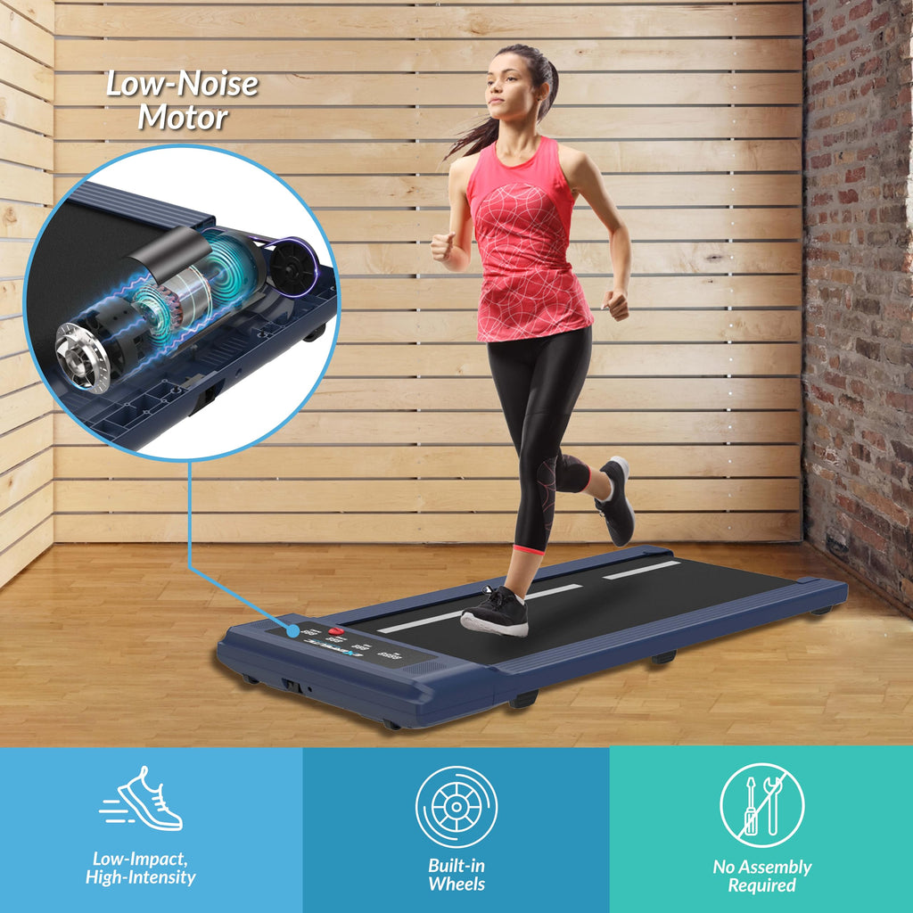 Exerpeutic 400 Lb. Capacity Heavy-Duty Walking/Jogging Exercise Treadmill Walking Pad- Home Gym Workout, Foldable Under Desk Des