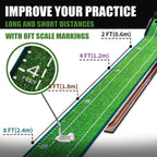 Gimiyaa Golf Putting Mat Green Indoor And Outdoor With Auto Ball Return,Game Practice Golf Gifts For Home, Office, Backyard Indo