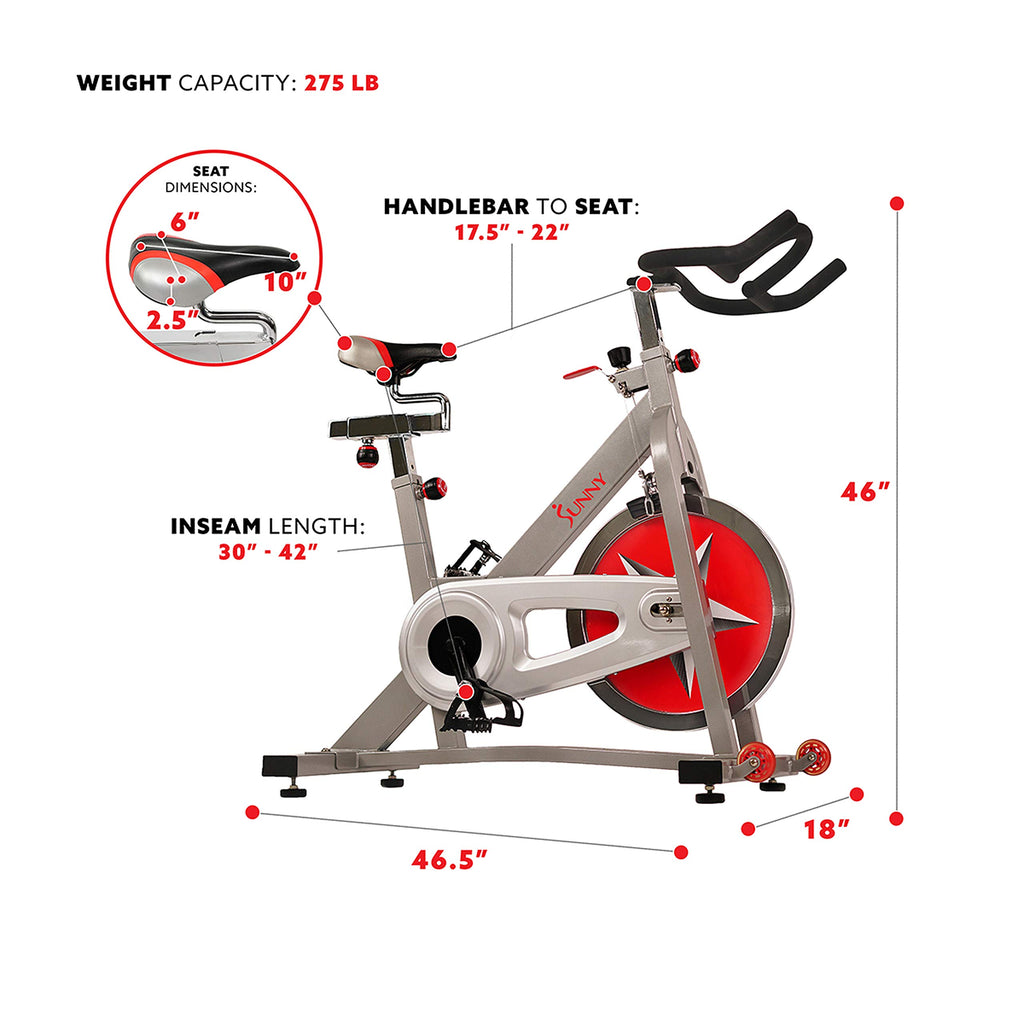 Sunny Health & Fitness Sf-B901 Pro Indoor Cycling Exercise Bike