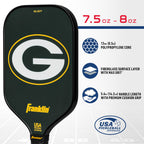 Franklin Sports Nfl Green Bay Packers Pickleball Paddle - Pickleball X - Polypropylene Core, Team Logo - Nfl Official Licensed P