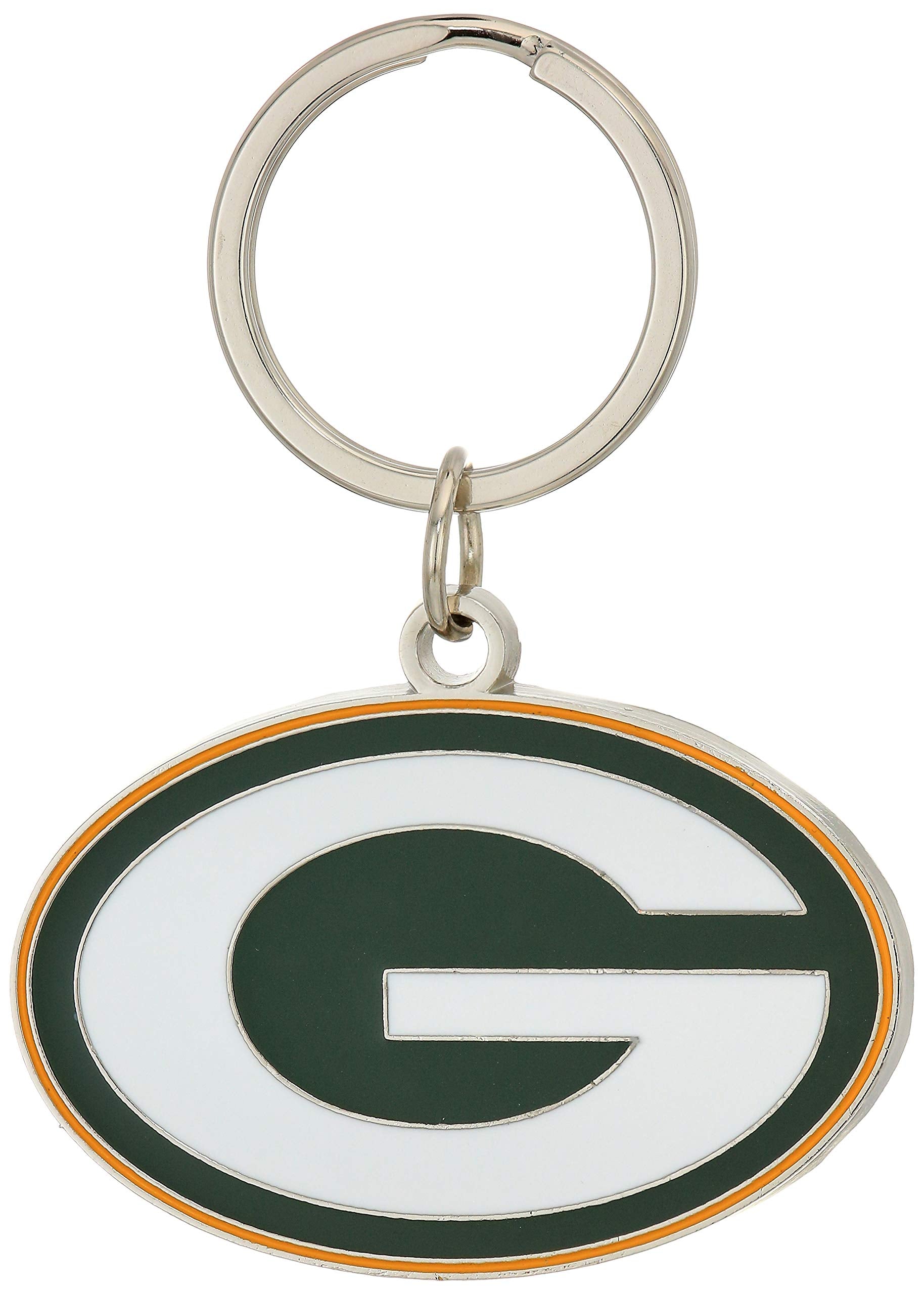 Green Bay Packers Chrome Logo Cut Keychain