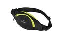 Maizo Waist Bag Black Green Fanny Pack Chest Sling Bag With 3 Zippers Adjustable Strap Multipurpose Travel Hiking Cycling Runnin