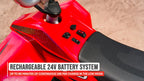Razor Dirt Quad - 24V Electric 4-Wheeler Ride-On for Kids 8+, T wist-Grip Variable-Speed Acceleration Control, Up to 8 MPH, Forw