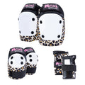 187 Killer Pads Moxi Skate Knee Pads, Elbow Pads, And Wrist Guards, Six Piece Pad Set, Moxi Leopard, X-Large Thick