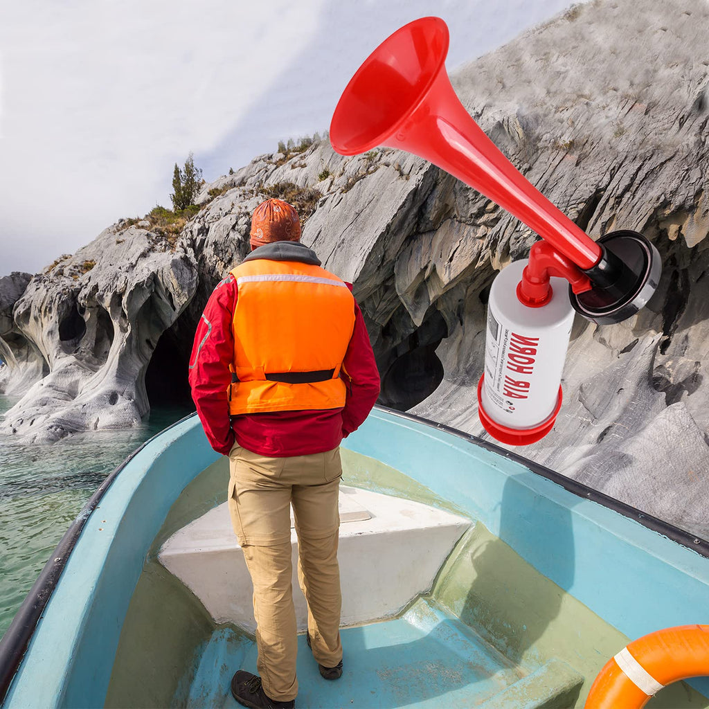 Aolihan Handheld Air Horn, Aluminum+Abs Portable Handheld Air Pump Horn, Loud Noise Maker Safety Horn For Boats Cars Sporting Ev