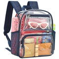MAY TREE Small Clear Backpack Stadium Approved for Women and Men Clear Bag for Stadium Events Concert Sporting Festival, Navy