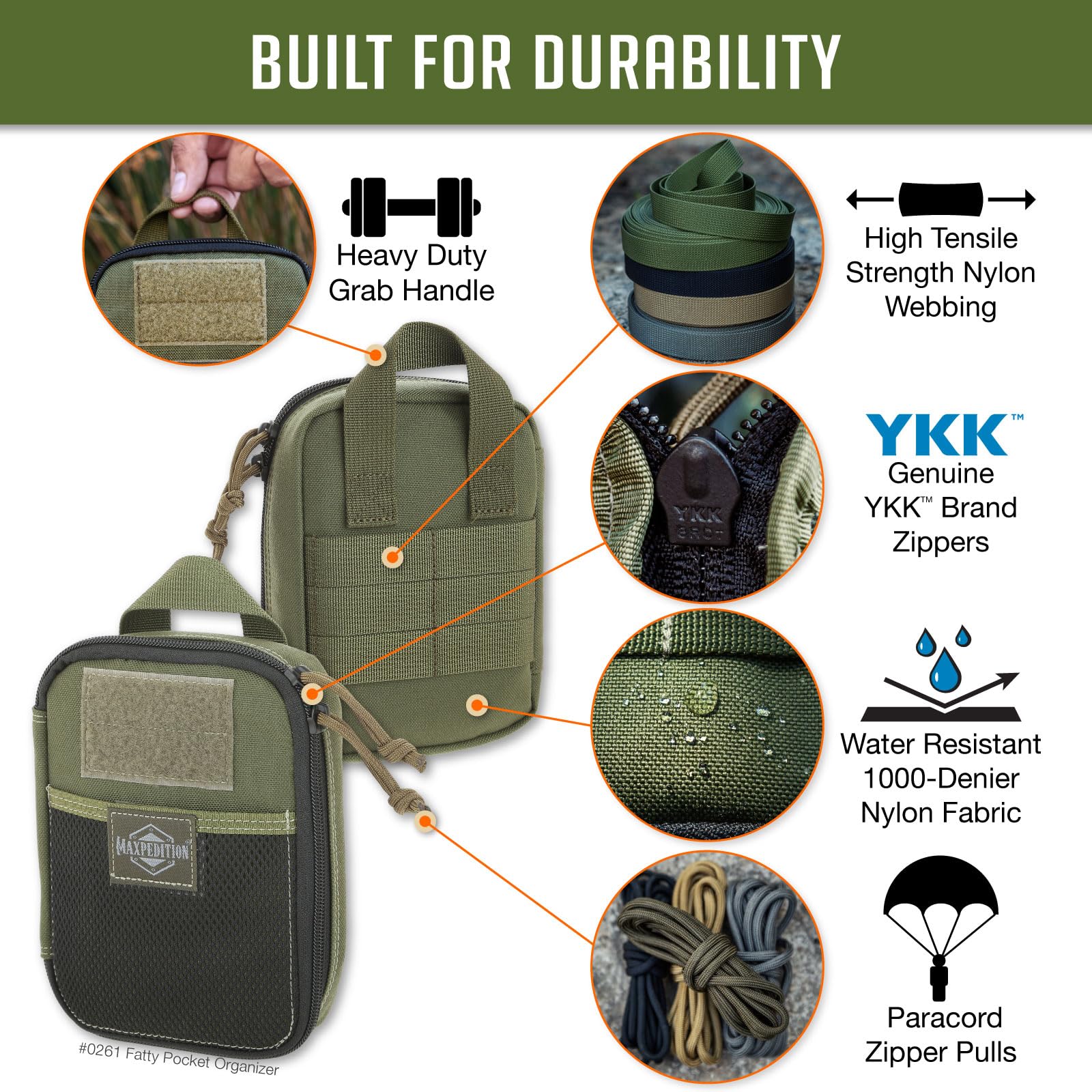 Maxpedition Medium Fatty Pocket Organizer (OD Green)