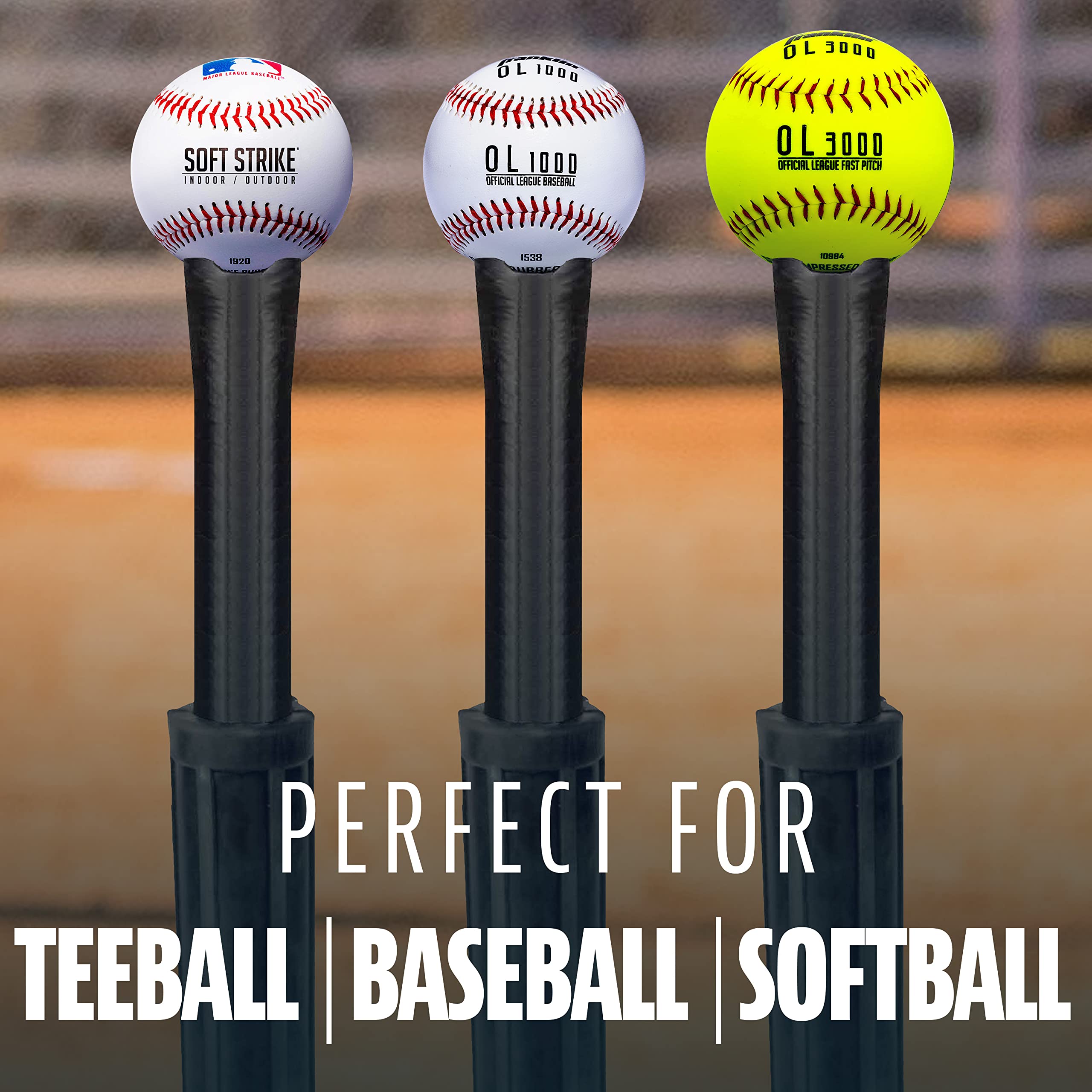 Franklin Sports Kids Teeball Batting Tee - 1 Position Hitting Tee For Teeball, Softball + Baseball + Stand - Adjustable Youth Te