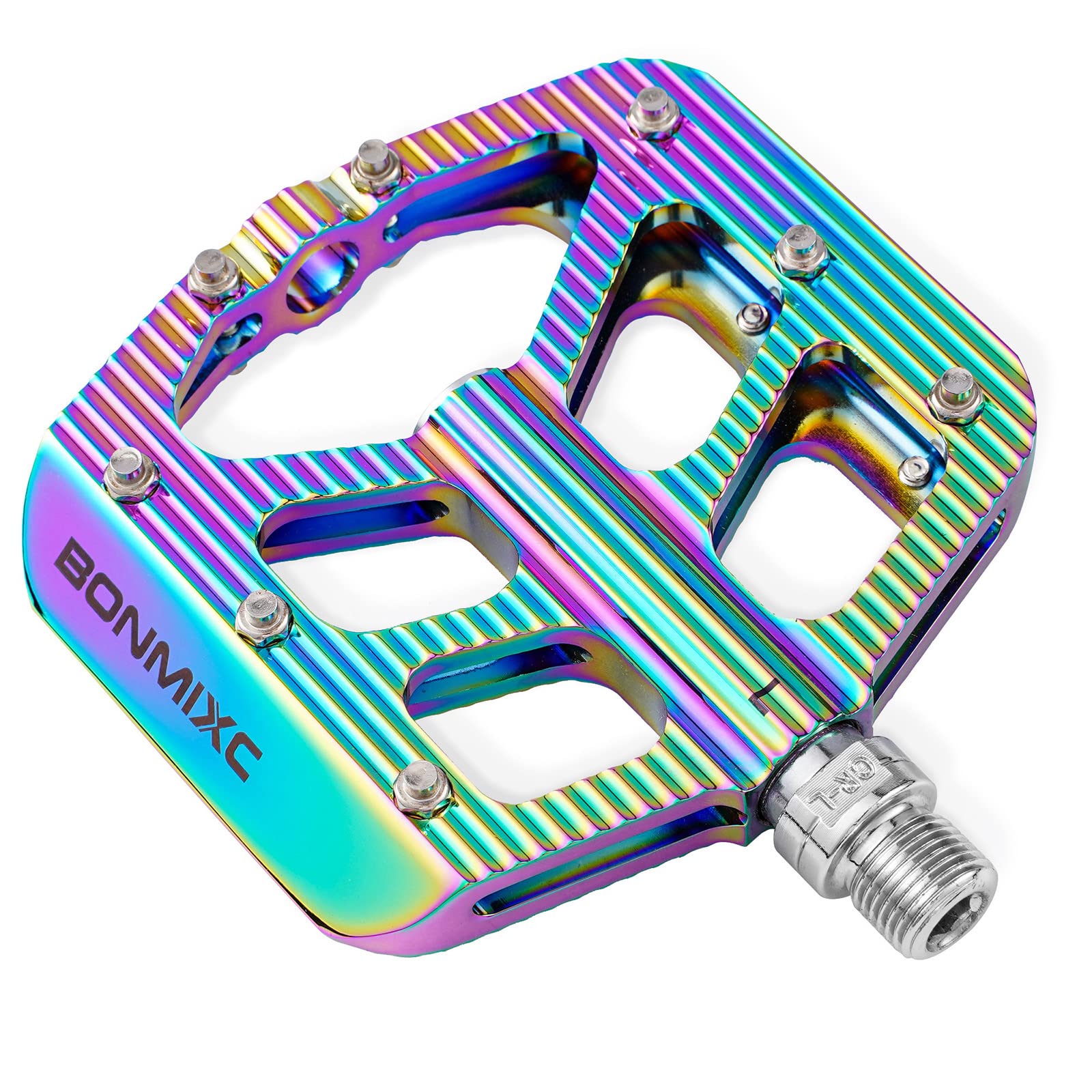 BONMIXC Bike Pedals MTB Pedals Non-Slip BMX Pedals Sealed Bearing Fashion Flat Road Bike Pedals 9/16 Oil Slick