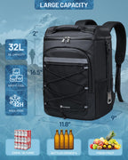 Lnvimars 36 Can Insulated Backpack Cooler, Leakproof Waterproof Soft-Sided Cooler Bag, Large Capacity Portable Cooler For Campin