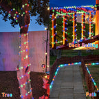 Yeguo Christmas Lights Solar, 2 Pack Each 33Ft 100 Led Rope Lights Outdoor Waterproof, 8 Modes String Lights Clear Pvc Tube For
