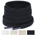 Handshop Wide Flat Athletic Shoelaces 516(2 Pair) - Shoe Laces For Sneakers And Casual Shoes Replacements Black 40 Inch (100Cm)