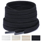 Handshop Wide Flat Athletic Shoelaces 516(2 Pair) - Shoe Laces For Sneakers And Casual Shoes Replacements Black 40 Inch (100Cm)