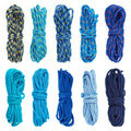 FASHEWELRY 2mm Paracord Rope, 131 FT Blue Paracord Cords Spandex Cord Ropes for Crafting Lanyard, Bracelet Necklace Making, Key 