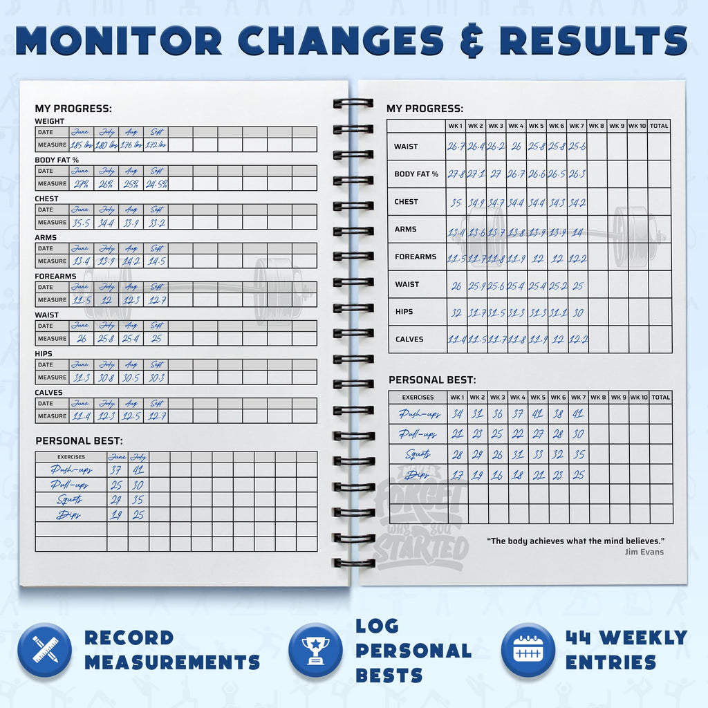 Workout Planner For Daily Fitness Tracking & Goals Setting (A5 Size, 6A X 8A, Charcoal Gray), Men & Women Personal Home & Gym Tr