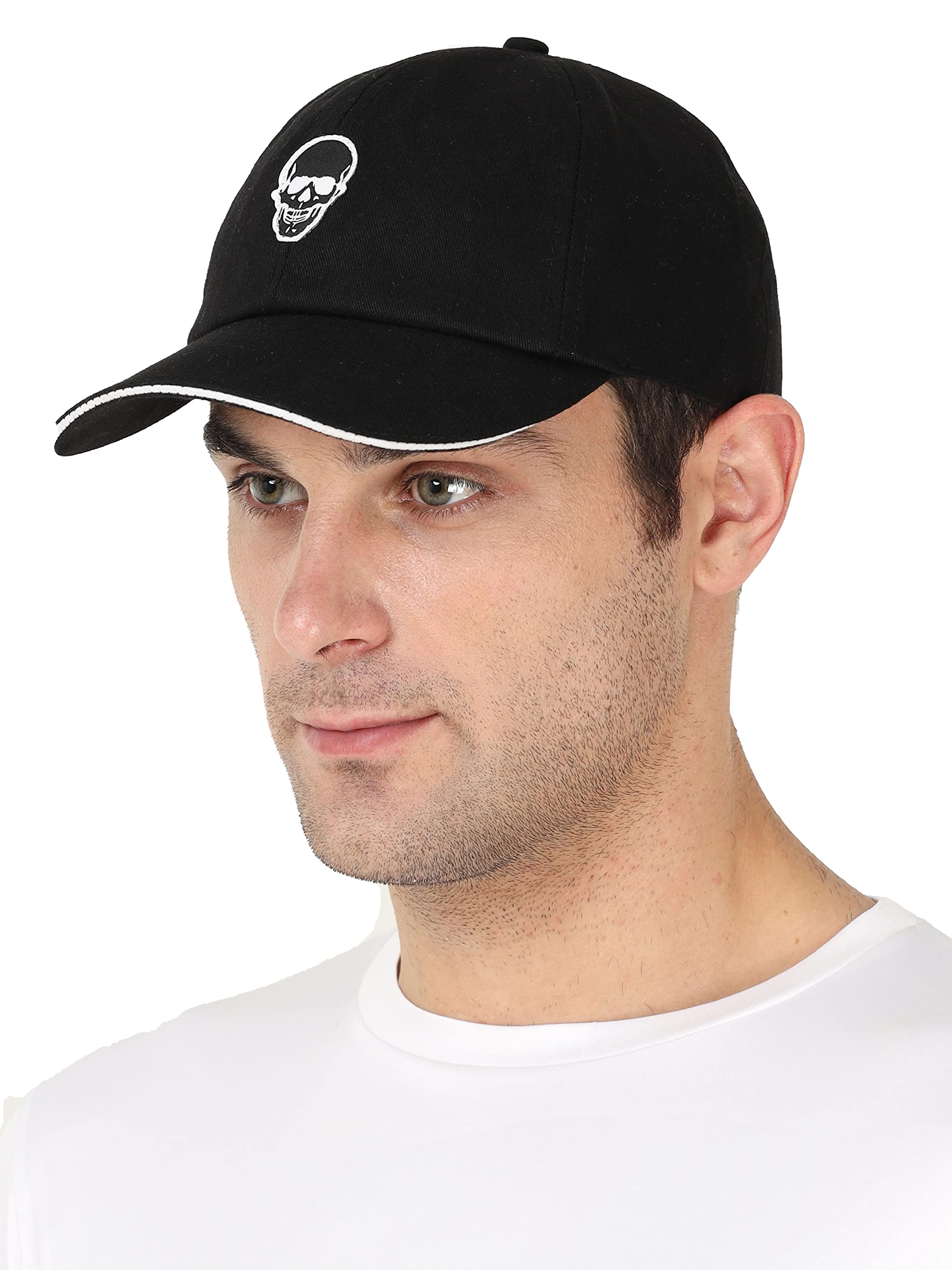 Fabseasons Original Classic Profile 100% Cotton Cap For Men Women Baseball Cap Hat Adjustable Skull Plain Cap Black