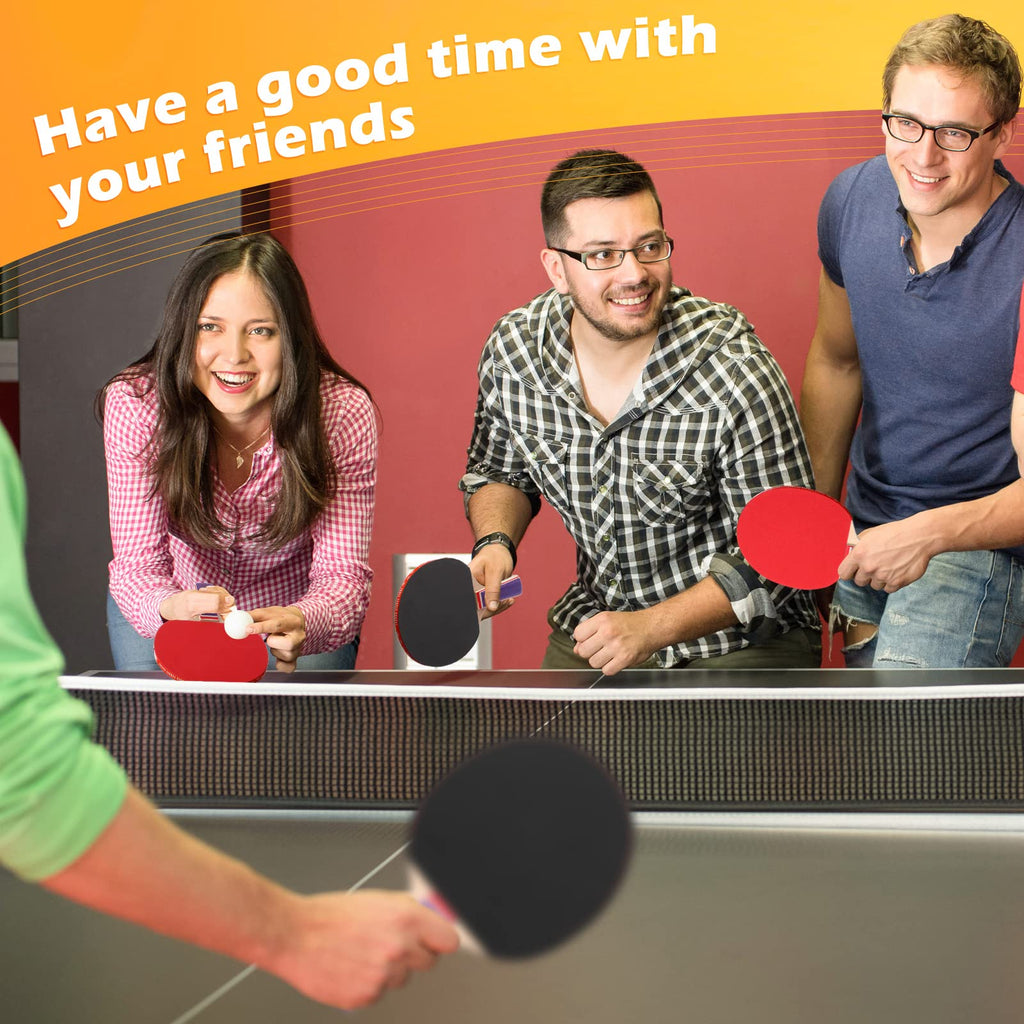 Outus 4 Set Portable Table Tennis Set Table Tennis Paddle Kit 8 Table Tennis Paddles And 12 Balls Table Tennis Racket Player Set