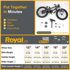 Royalbaby Freestyle Kids Bike Boys Girls 18 Inch Bmx Childrens Bicycle With Kickstand For Ages 5-8 Years, Black