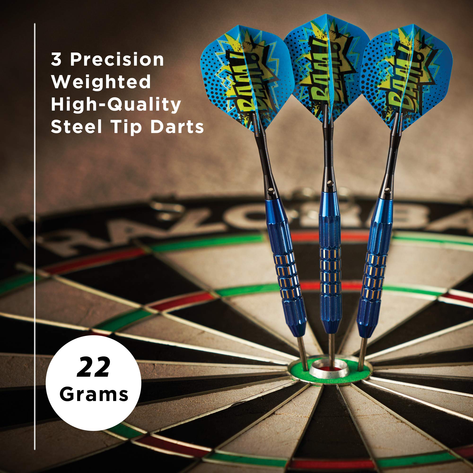 Viper Comix Steel Tip Darts: Bam (Blue), 22 Grams