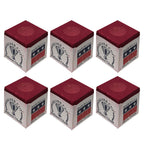 Silver Cup Set Of 6 Burgundy Pool Cue Chalk