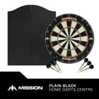Mission Darts Home Centre | Complete Darts Package Including Apollo Dartboard With Cabinet, Easy Wipe Score Panels And 2 Sets Of