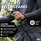 Cascade Mountain Tech Trekking Poles - Carbon Fiber Walking Or Hiking Sticks With Quick Adjustable Locks (Set Of 2),Green