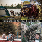 Melotough Tactical Glove Clip Braided Paracord Glove Holder Clip For Hunting, Hiking, Camping, Outdoor Activities (Black 2Pcs)