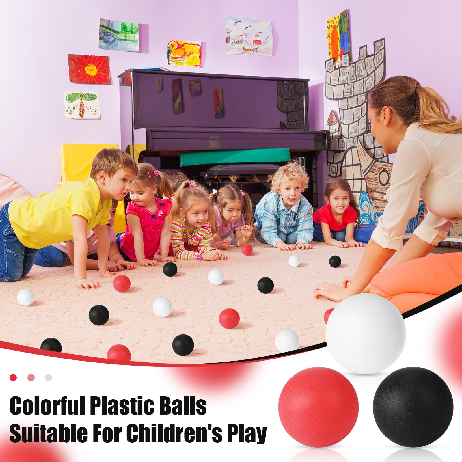 Libima 120 Pieces Colorful Table Tennis Balls Bulk 40 Mm Plastic Balls Home Deco Game Balls Table Tennis For Baby Shower Home De