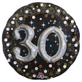 Amscan 3215101 15 x 15-inch Celebration Sparkling 30 Foil Multi Balloon