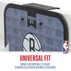 Franklin Sports Nba Brooklyn Nets Mini Over The Door Basketball Hoop - Kids Indoor Mini Hoop With Ball - Nba Fan Shop Toy For Be