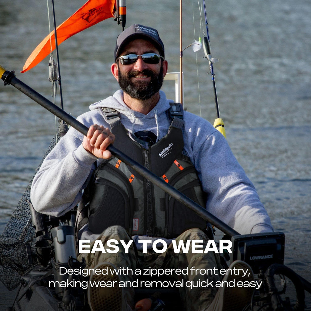 Stohlquist Keeper Fishing Lifejacket (Pfd)-Gray-M