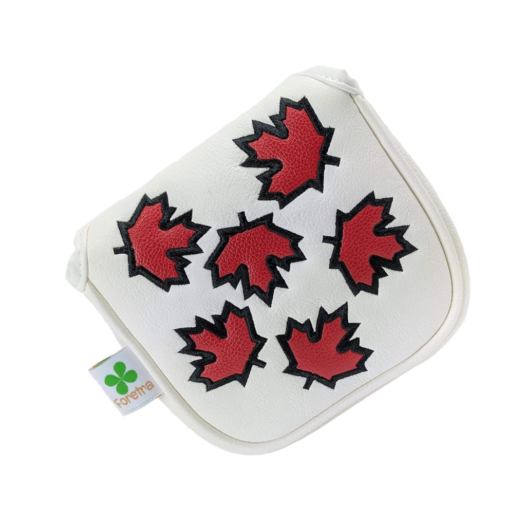 Foretra - Canada Maple Leaf - Golf Putter Headcover Quality Pu Leather Magnetic Closure For Square Mallet Style Putters Scotty C