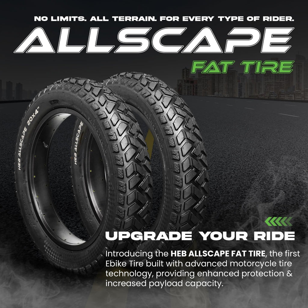 Allscape 26X4 E-Bike Fat Tires, Includes Tubes, Heavy Duty 26 Inch Fat Tyre For E Bikes, Mountain Bikes, All Terrain Tire (1 Tir