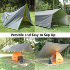 Unigear Tarp Rain Fly Tarp Waterproof Tent Cover Hiking Shelter Foldable Lightweight Waterproof For Camping And Protection Again