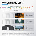 Vozapow Photochromic Cycling Glasses For Men Women, Uv Protection Tr90 Frame Sports Sunglasses For Mtb, Riding, Running, Fishing