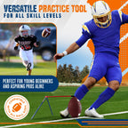 True Strike Pro Football Kicking Tee - The Ultimate Football Kicking Stand Football Tee Holder Compatible With All Ball Sizes -