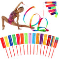 Yilloog Rainbow Dance Ribbon 78.7 Inch Gymnastics Ribbon Streamers Rainbow Artistic Ribbon Dancer Twirling Wands Rhythmic Gymnas