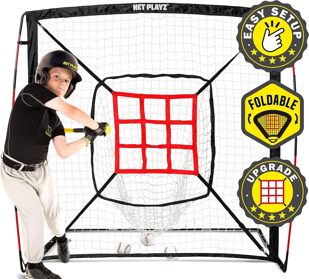 Baseball Net - Pitching & Hitting Net (9 Strike Zone, Portable & Quick-Fold) Gifts for Kids & Teens | Training Aids Equipment 5
