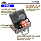 Campingmoon 13.8-Inch Bottom Waterproof Outdoor Camping Tent Stakes Hammer Multi-Container Storage Bag B-150C