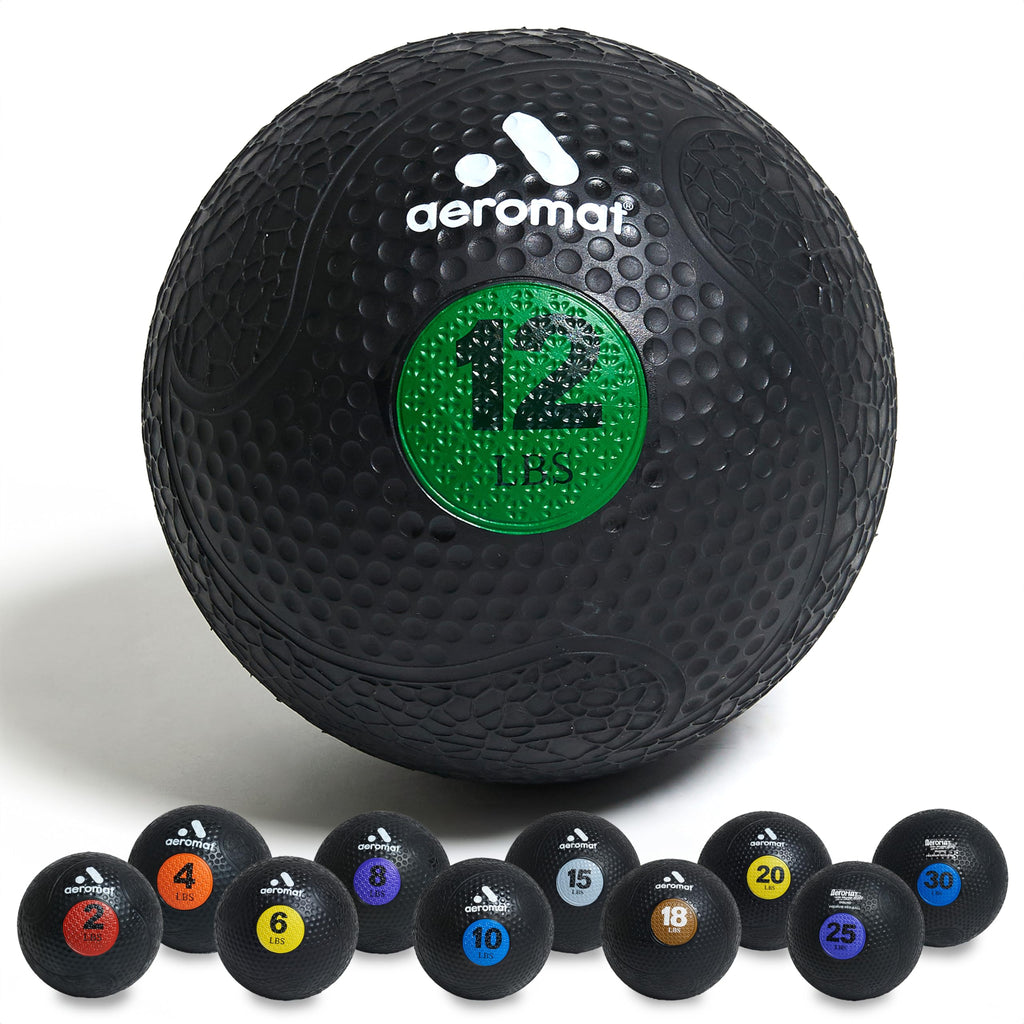 Aeromat Extreme Elite 12 Lb Medicine Balls For Exercise - 10'' Diameter Workout Ball, Weighted Balls For Exercise, Weight Ball,
