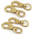 4 Pieces Brass Double Ended Diving Hook Clips,Double Ended Bolt Snap for Scuba Diving,Dog Leash, Key Chain, Horse Tack, Feed Buc