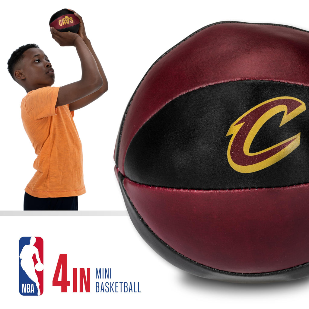 Franklin Sports Nba Cleveland Cavaliers Toy Basketballs - 2 Pack Of Kids Soft Mini Basketballs For Over The Door + Indoor Hoops