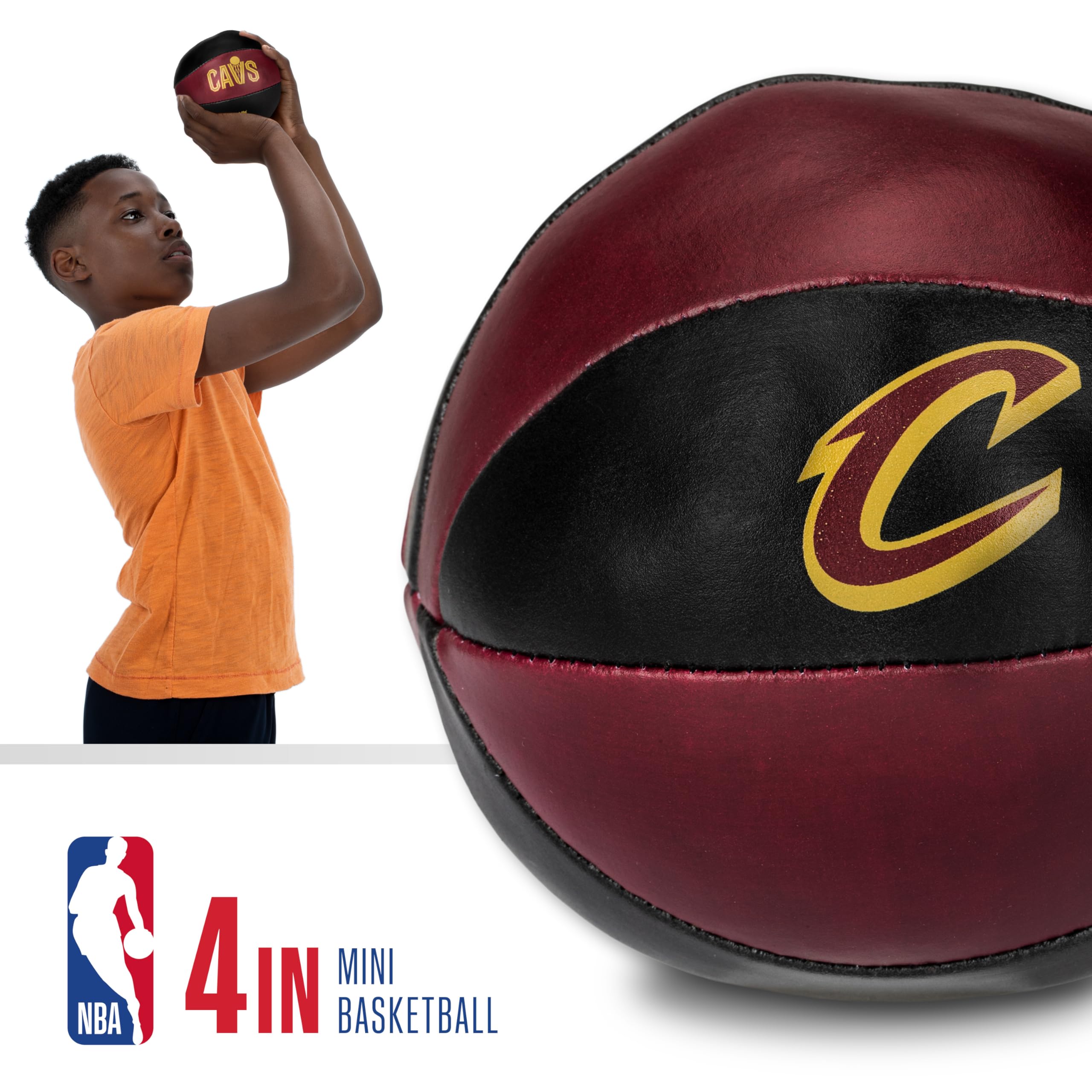Franklin Sports Nba Cleveland Cavaliers Toy Basketballs - 2 Pack Of Kids Soft Mini Basketballs For Over The Door + Indoor Hoops