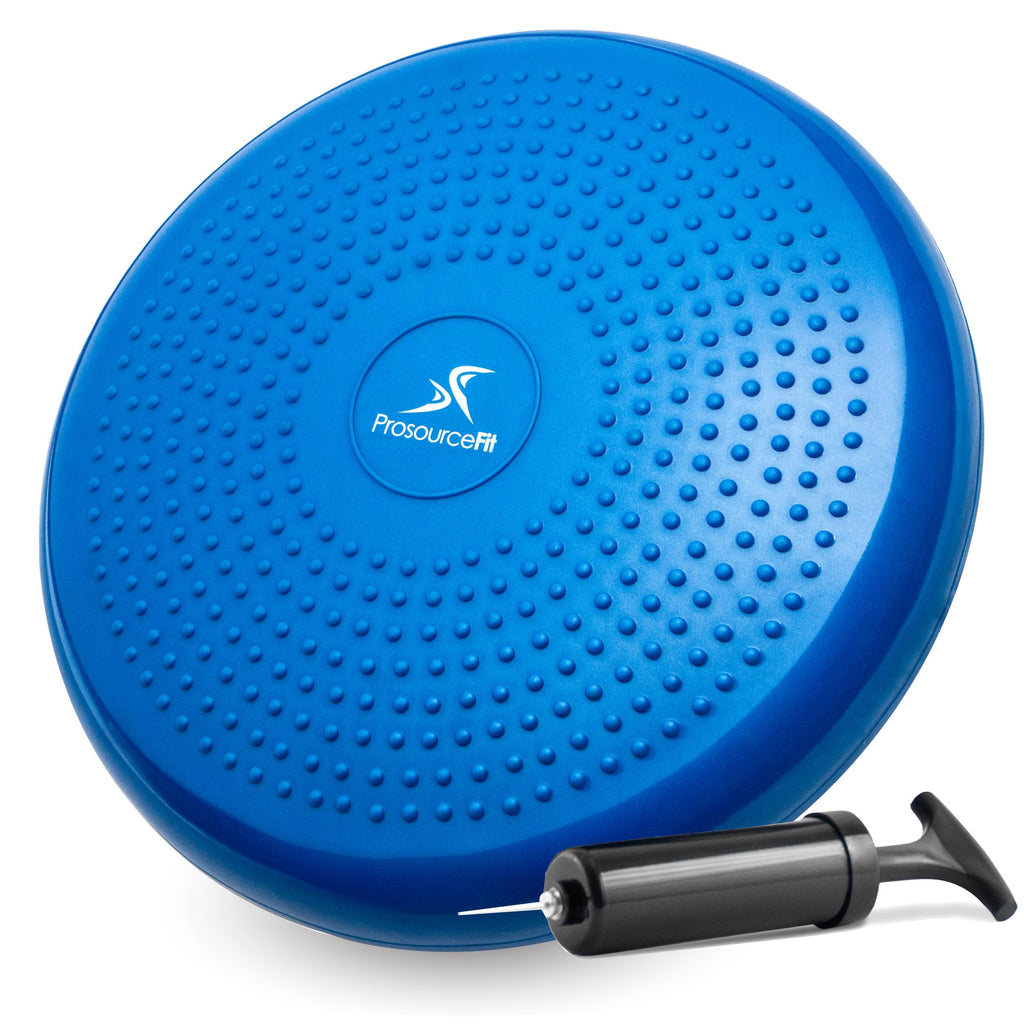 ProsourceFit Core Balance Disc Trainer, 14    Diameter with Pump for Improving Posture, Fitness, Stability, Blue