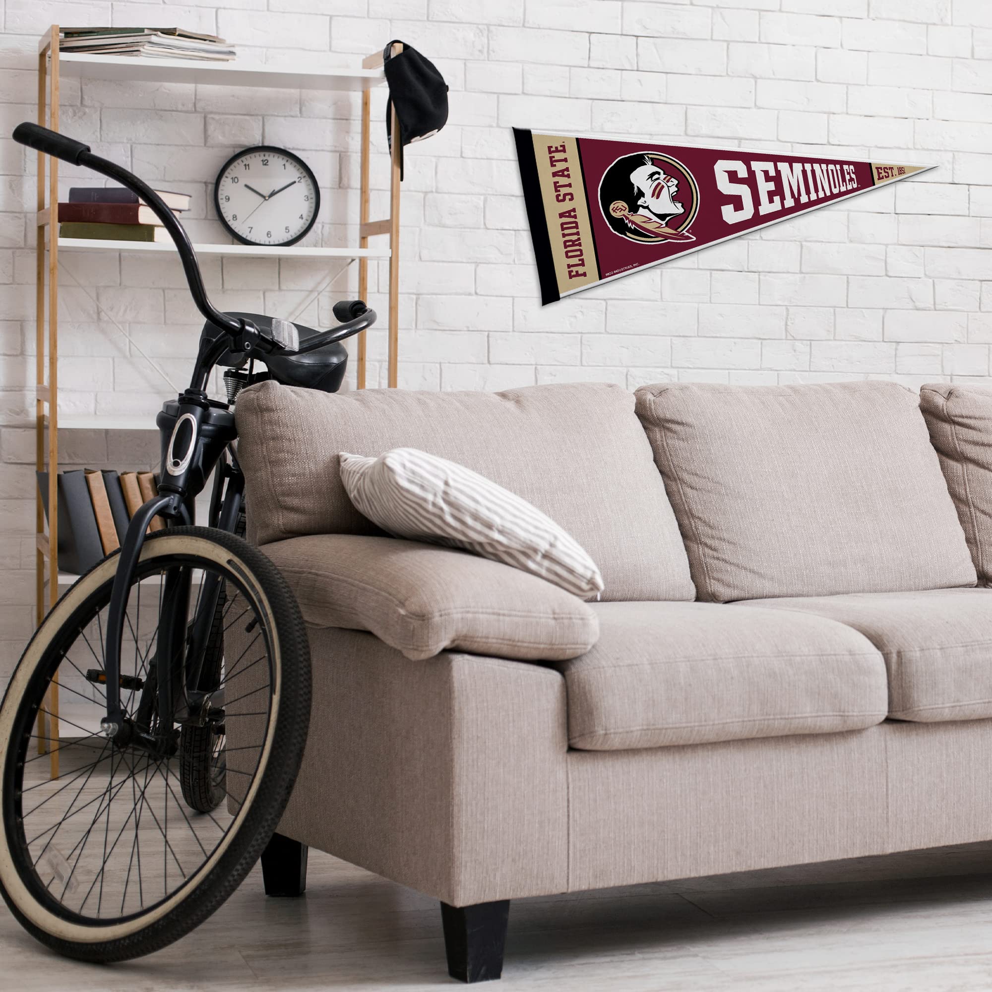 Rico Industries Ncaa Florida State Seminoles Exclusive 12'' X 30'' Felt Wall D  Cor Pennant - Great For Home/Bed Room/Man Cave D